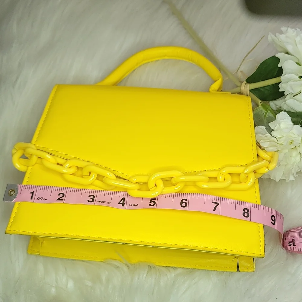 SHEIN Shoulder/ Cross Body Chain Bags Yellow, Hot Pink, and Lilac Bundle - Picture 4 of 8
